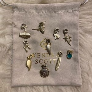 Kendra Scott Gold-Tone Charm Set with Teal Stone Accent